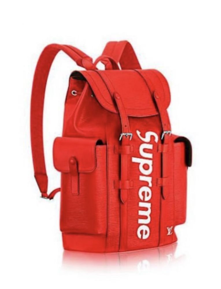 Louis Vuitton x Supreme Christopher Backpack Red