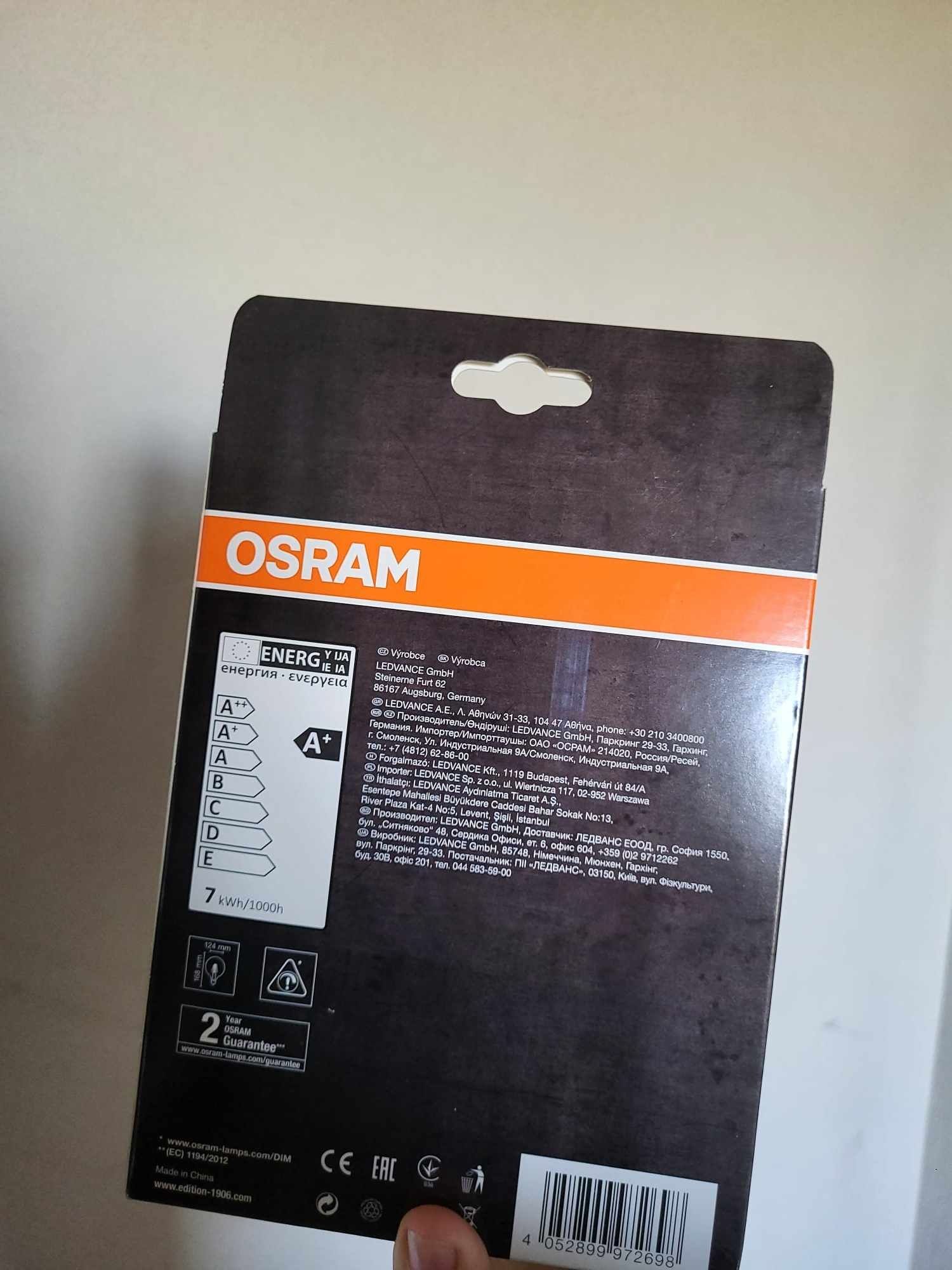 Osram vintage 1906 led globe 7w