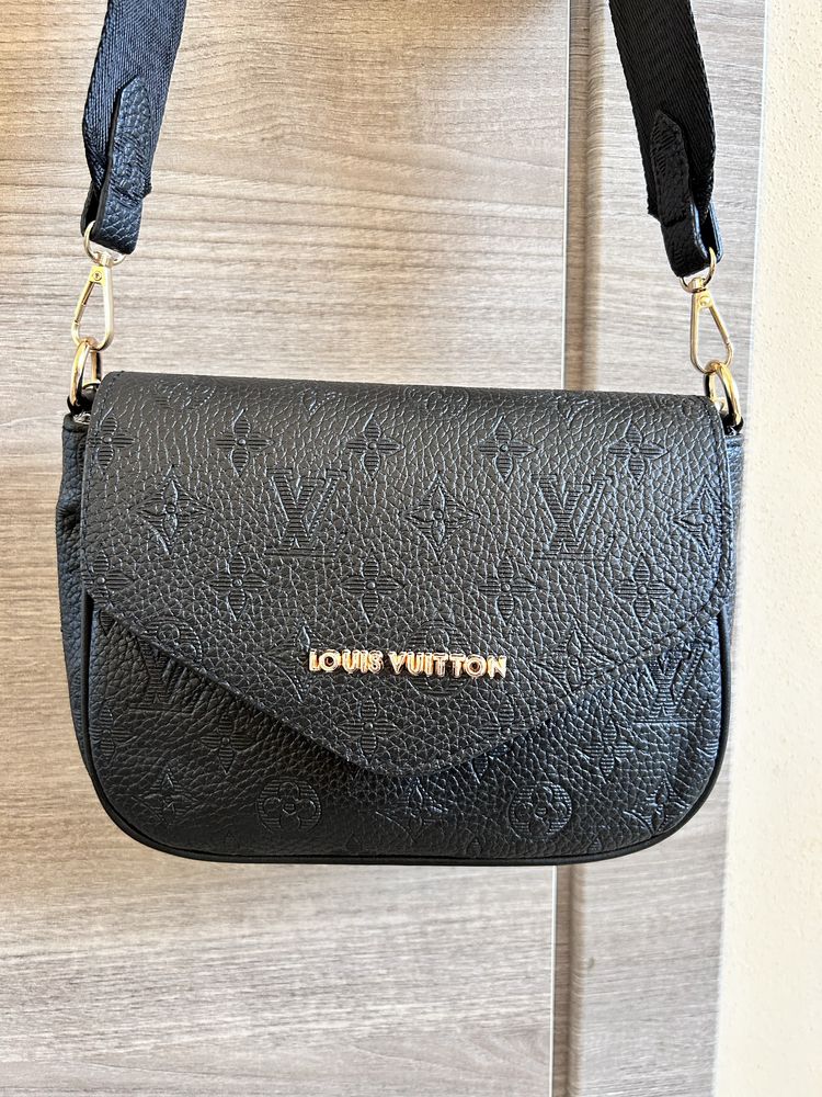Жіноча стильно міні сумочка чорна сумка клатч Louis Vuitton