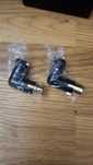 2x adaptador xlr angulo 90º ajustável macho a femea NOVOS