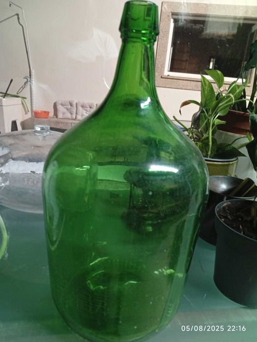 Garrafão de Vidro Verde 5 L para decoração