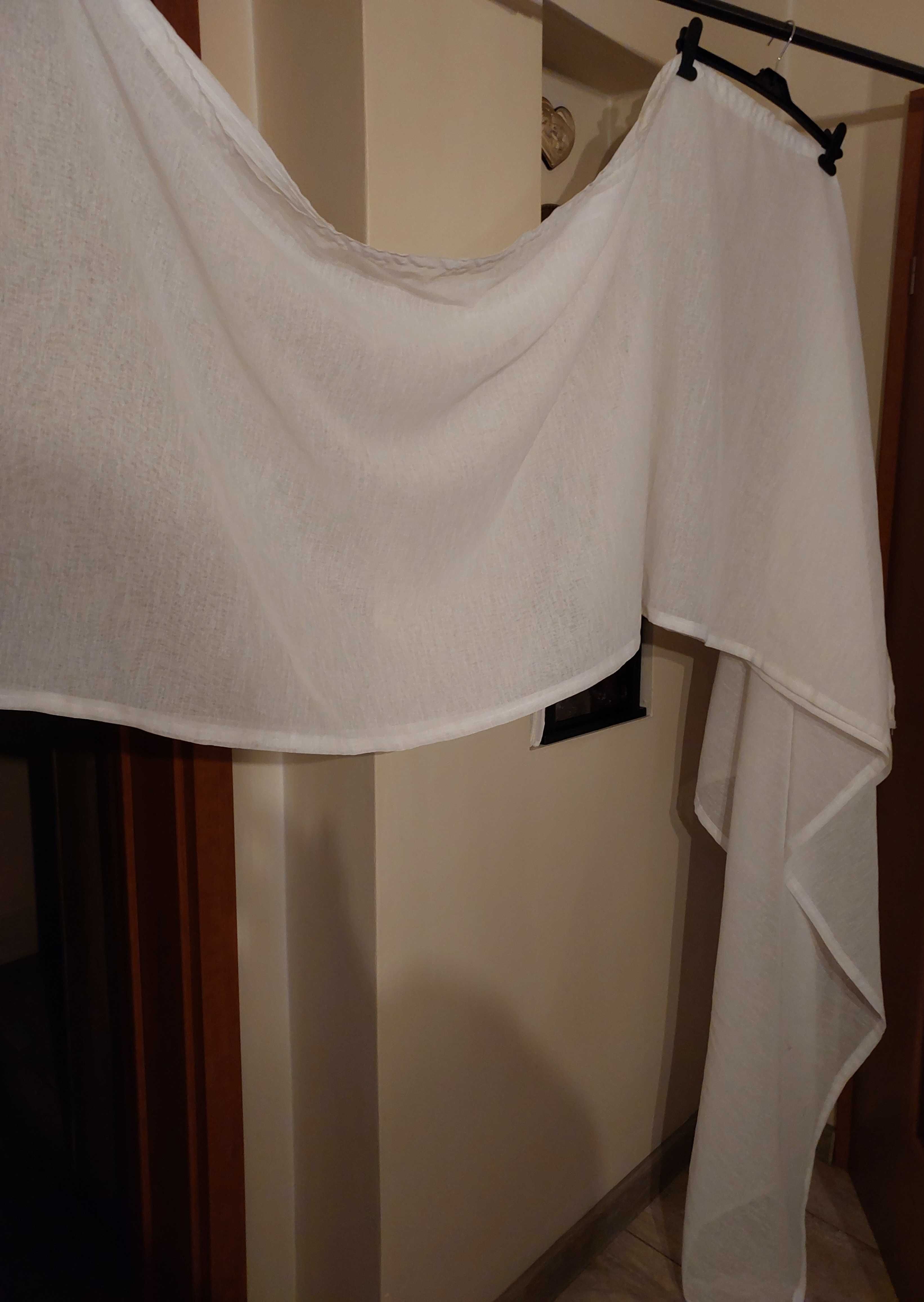 Lambrekin/firanka płótno jak bawełna wys.76 cm szer.600 cm  śmie./krem