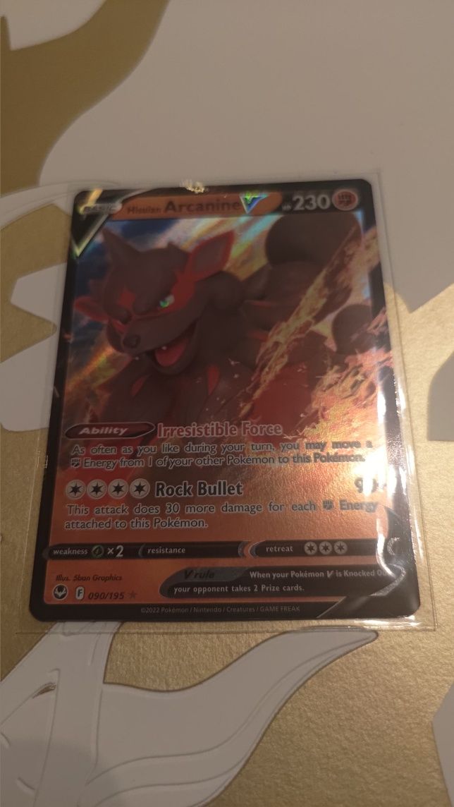 Pokemon tcg karty arcanine v