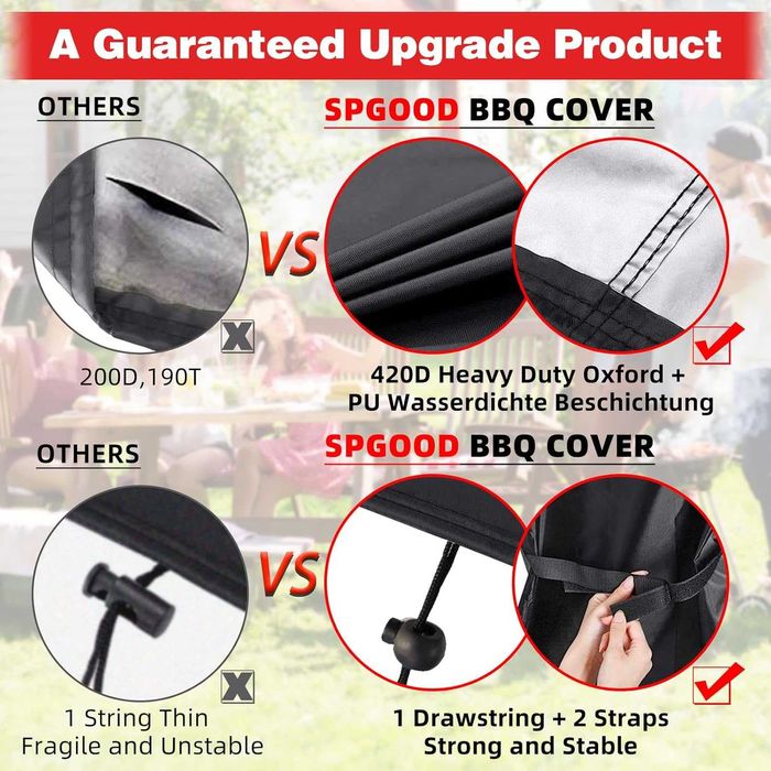 накриття чохол для барбекю гриля SPGOOD водонепроникний 147x61x122 см