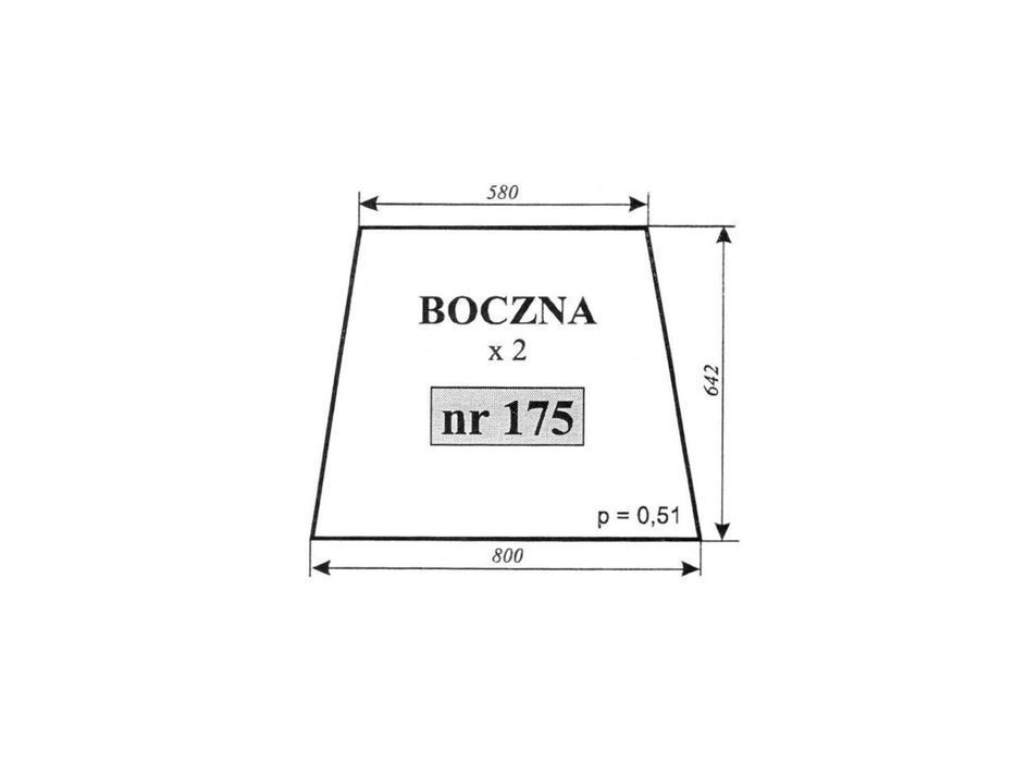 szyba boczna c-330 c-360 mf koźmin 175