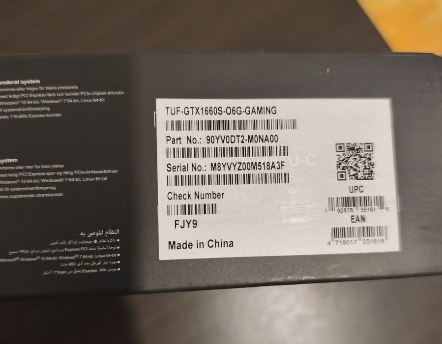 Placa Gráfica Asus GTX 1660 Super OC 6GB