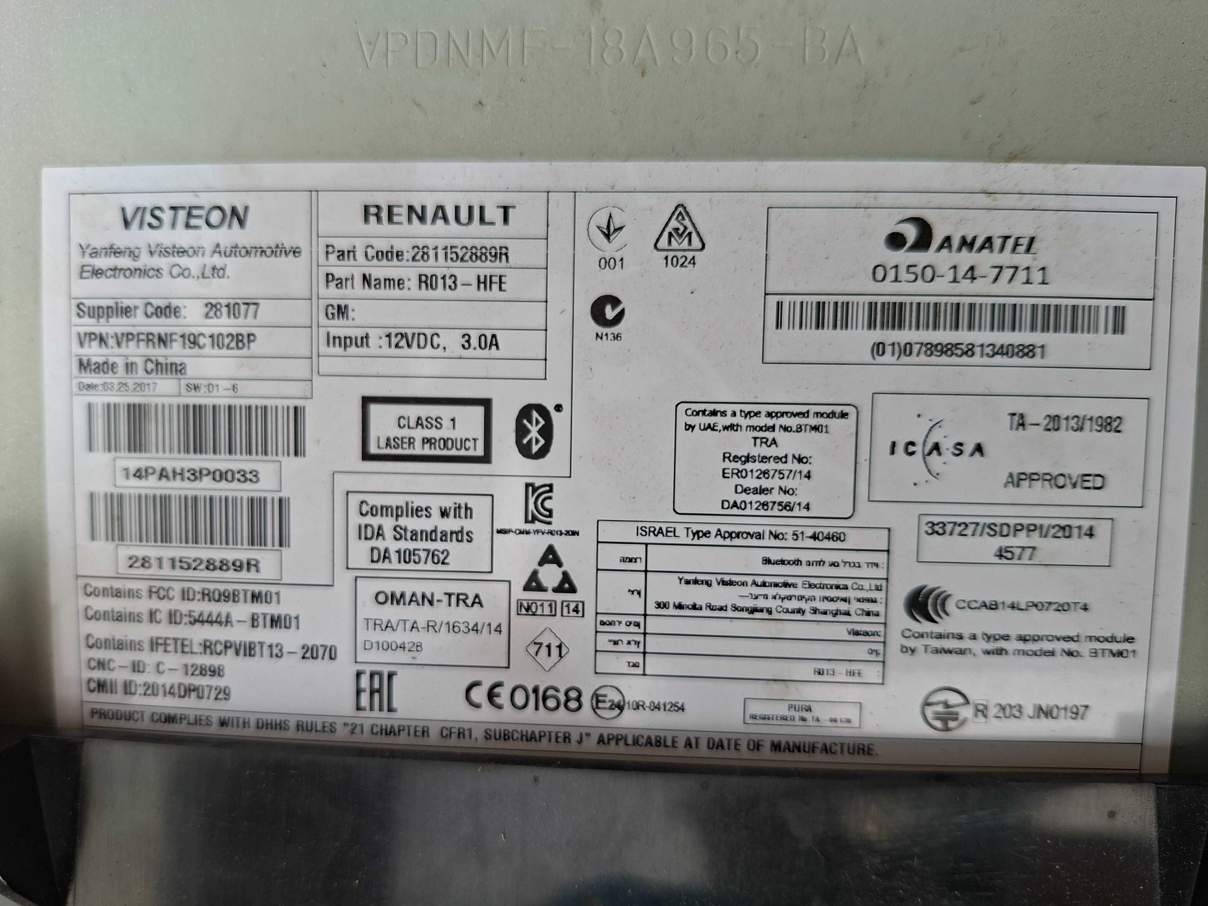 Radio do renault kadjar