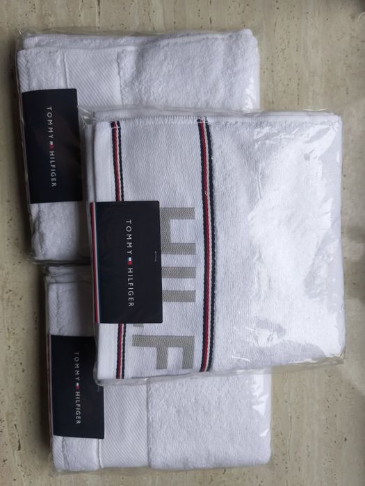 Ręczniki Tommy Hilfiger 3szt białe 50/100 100% cotton