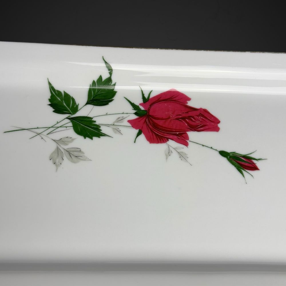 Porcelanowa taca półmisek róża baudour cerabel belgium b5/021614
