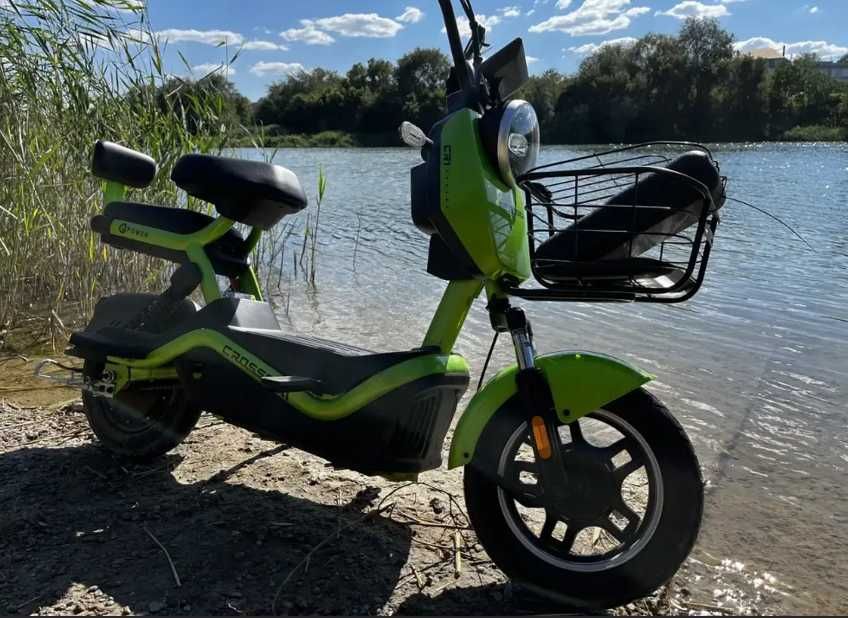 ТОП!Электроскутер Crosser мотор 1200W скоростной и выносливый\под все!