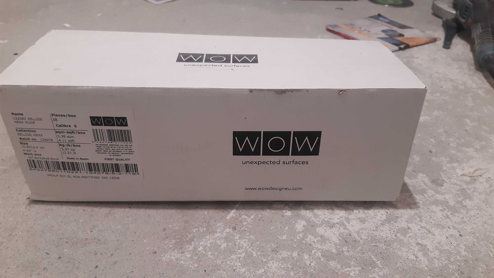 Płytki WOW Zellige Hexa nude 1 opak. nowe 5,57 kg  10,8x12,4 cm