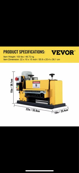 Maquina descarnar/ descascar fio Cobre.