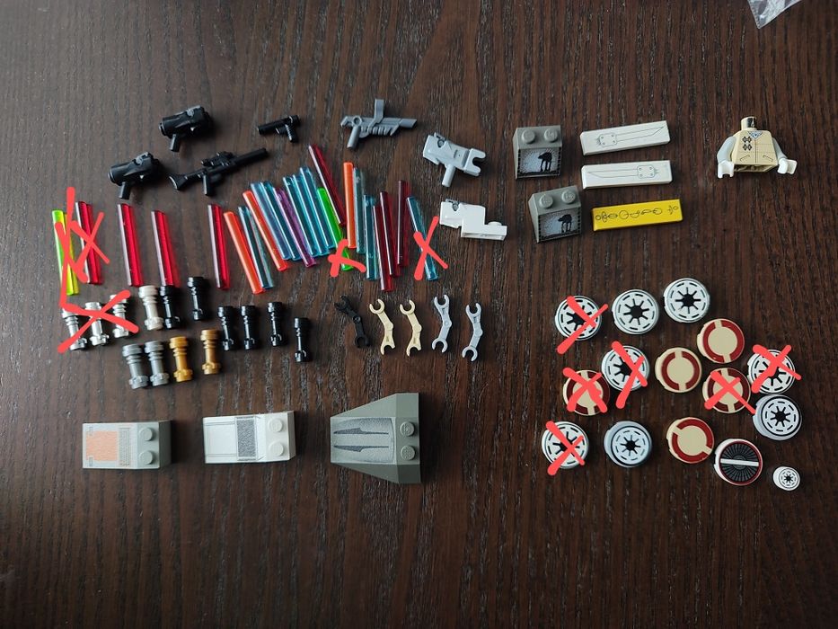 Klocki Lego elementy Star Wars broń nadruki naklejki mix - wysyłka olx