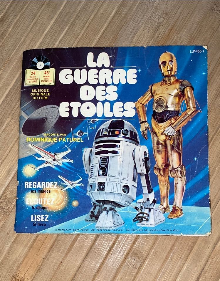 Star wars livro/ disco vintage