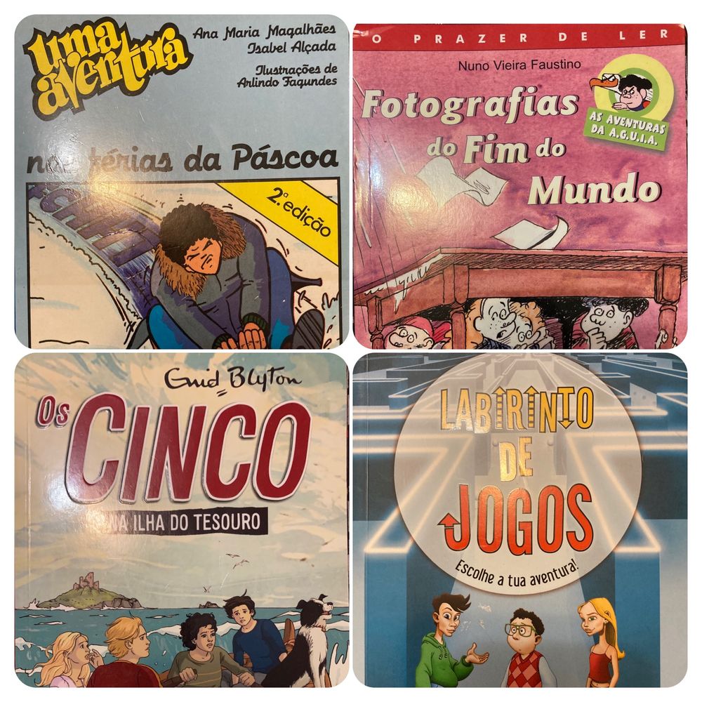 4 livros de aventuras ,14€ como novos !