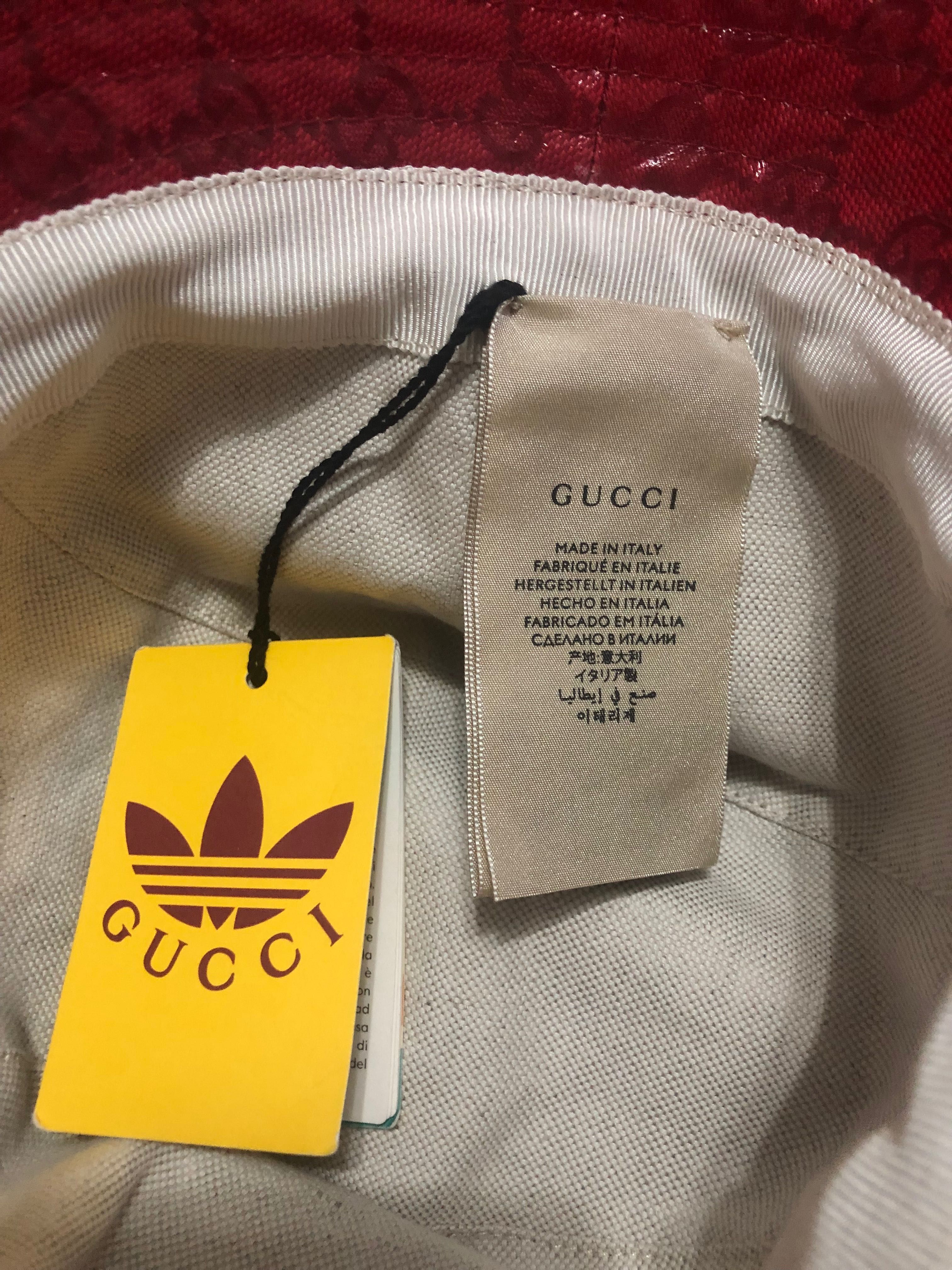Adidas x Gucci GG Canvas Bucket Hat - M