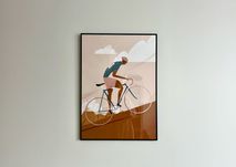 Przemek Sokołowski kolarstwo plakat 50x70 desenio