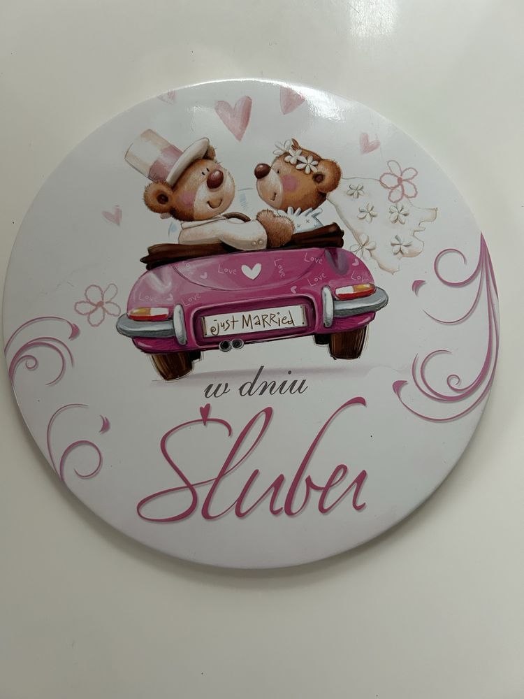 Dekoracja ślubna broszta/stojak