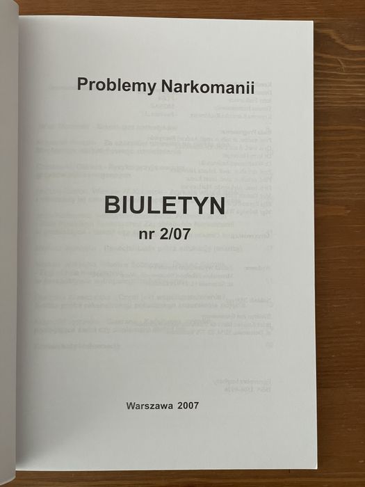 Problemy narkomanii biuletyn 2/2007
