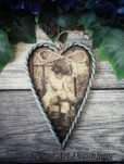 Dekoracja serce obrazek shabby Prowansja vintage farmhouse decoupage