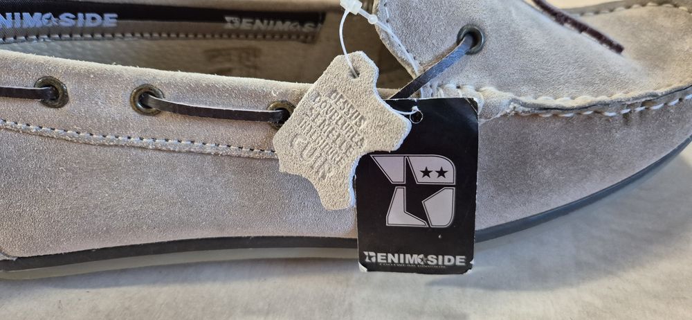 Мокасини нові з натуральної замші розмір 29см.