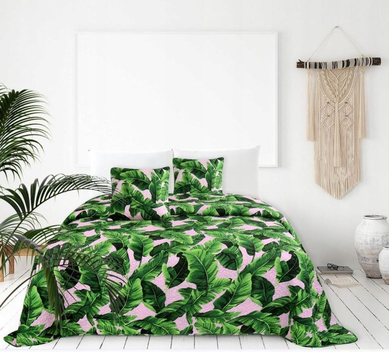 Narzuta 160x220 Dekoracyjna Pikowana Dwustronna Planta