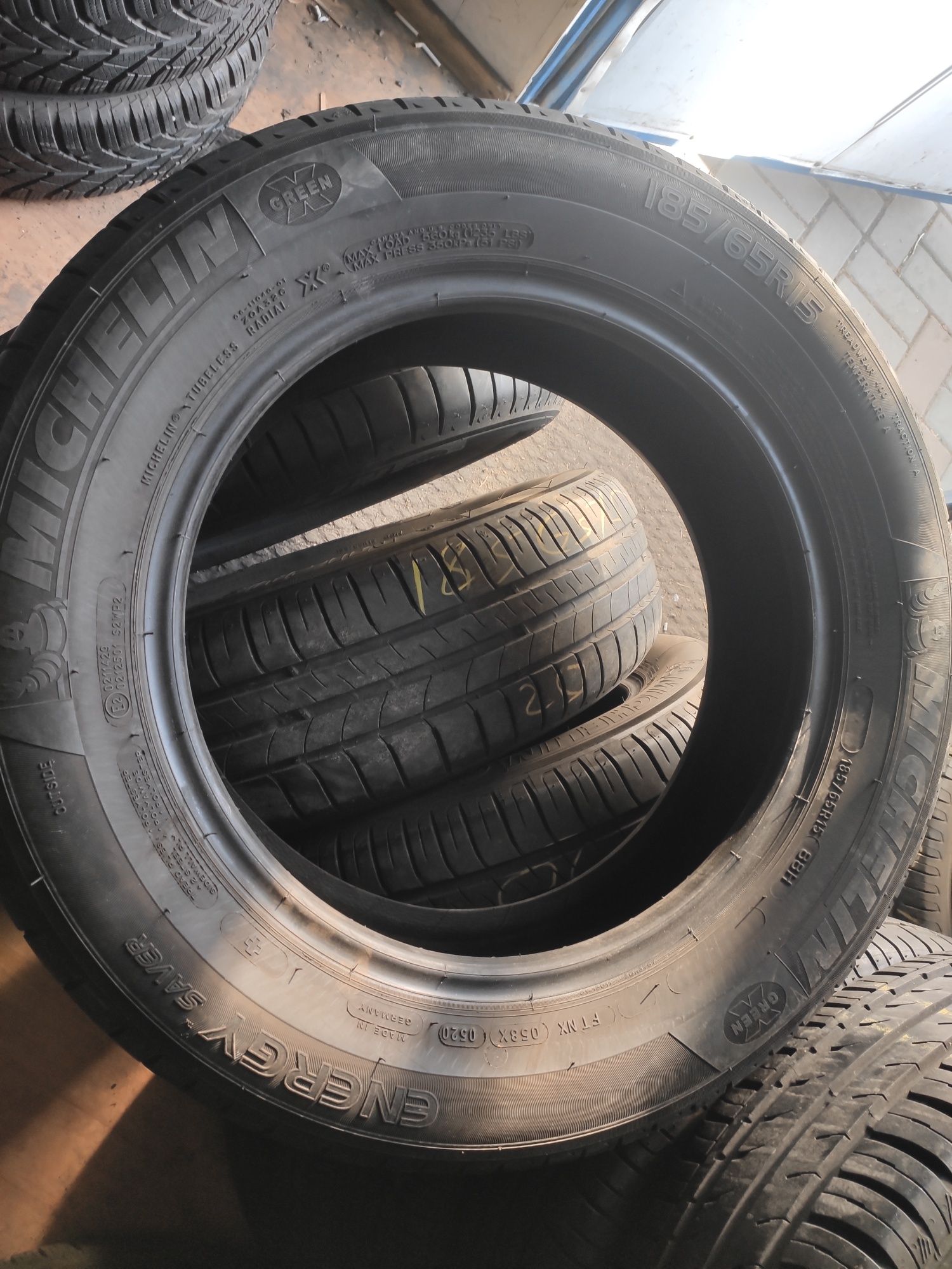 Летняя резина  185.65.15 Michelin Saver+.6.1,mm.5.8mm.20р.Germany .