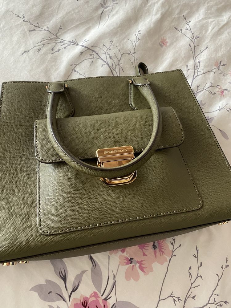 Жіноча сумка Michael Kors Bridgette medium saffiano, нова, оливкова