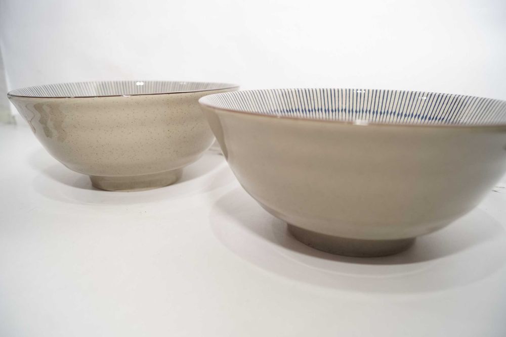 2X japońska ceramiczna miska Ramen miski do ramenu pałeczki łyżki