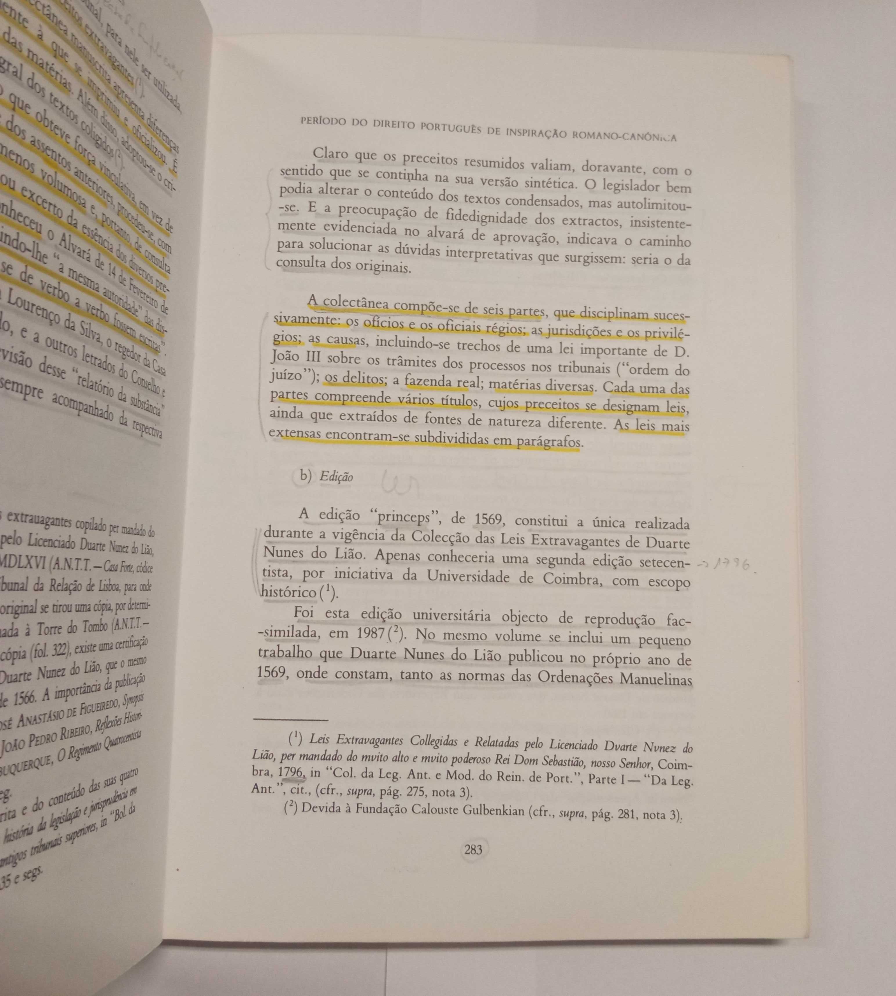 História do Direito Português, de Mário Júlio de Almeida Costa