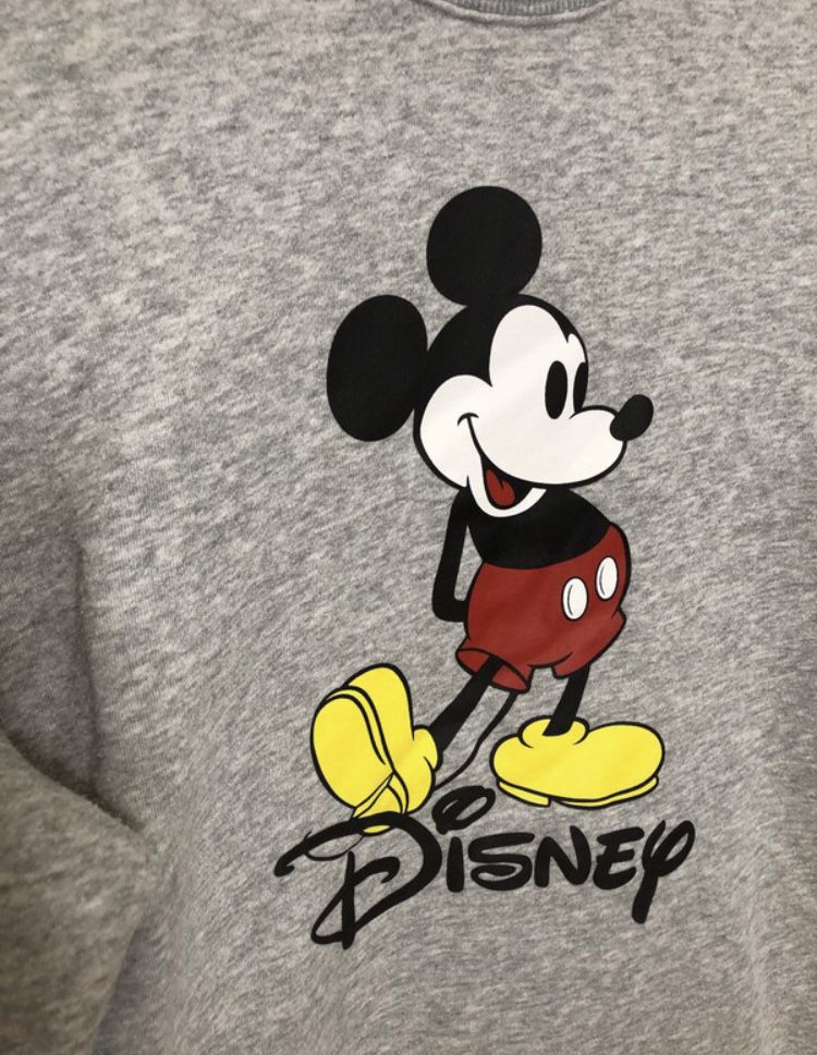 szara bluza crewneck disney myszka miki mickey