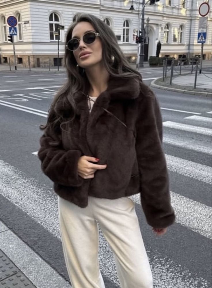 Шубка зара zara шуба коричнева куртка мєхова