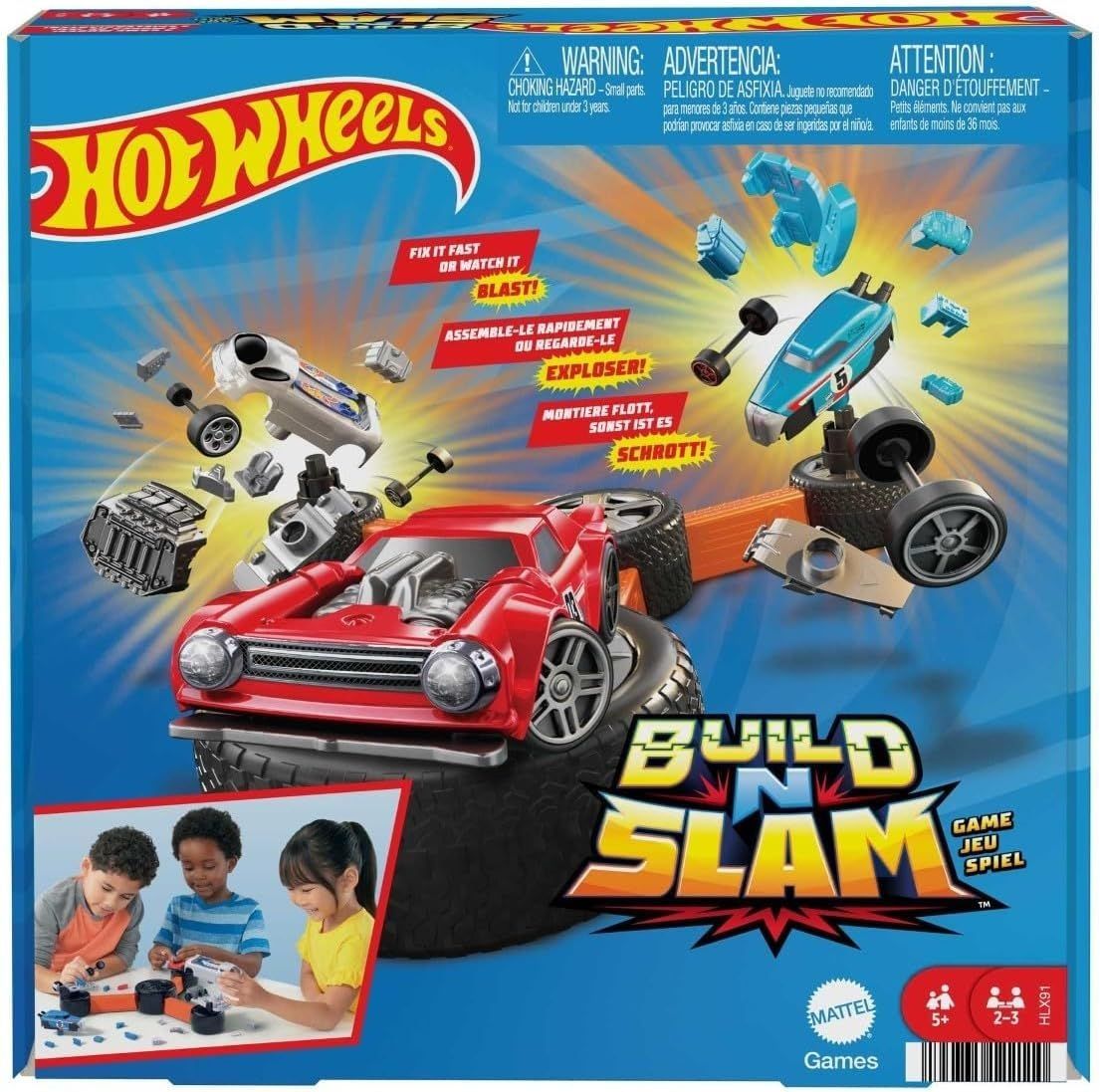 Настільна гра конструктор Хот Вілс Hot Wheels Build 'n Slam Kids Games