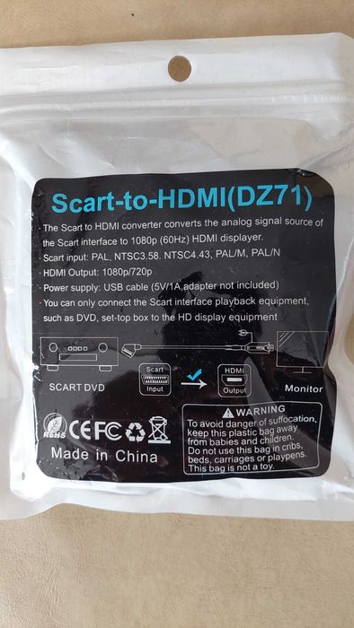 Cabo SCART para hdmi