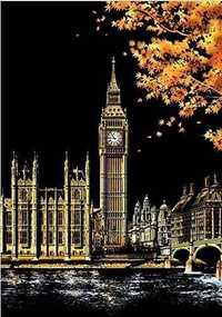 Magiczna Zdrapka Zdrapywank Wieża Big Ben Londyn