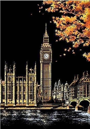 Magiczna Zdrapka Zdrapywank Wieża Big Ben Londyn