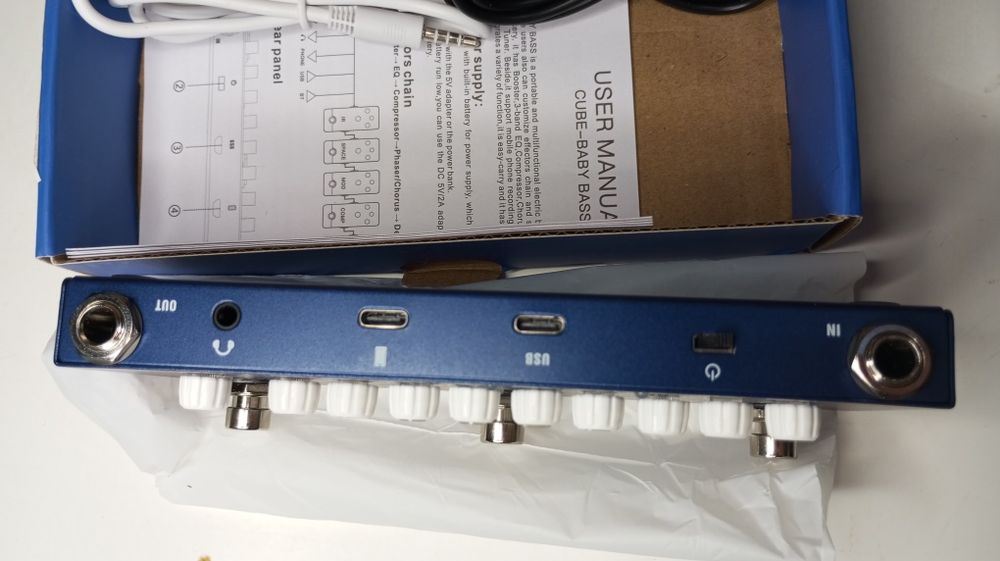 Гитарная педаль процессор Cube-baby для бас электрогитары акустики IR