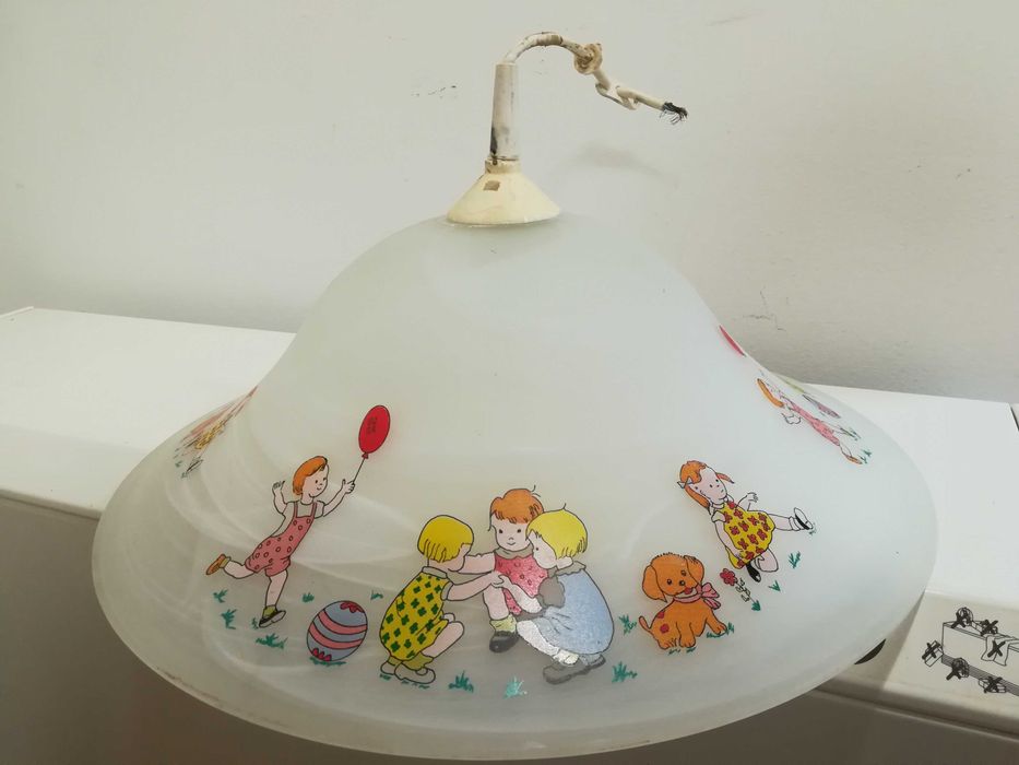 Żyrandol, lampa wisząca dziecięca szklana