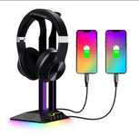 Підставка для геймерських навушників RGB Headphone  з подвійним USB