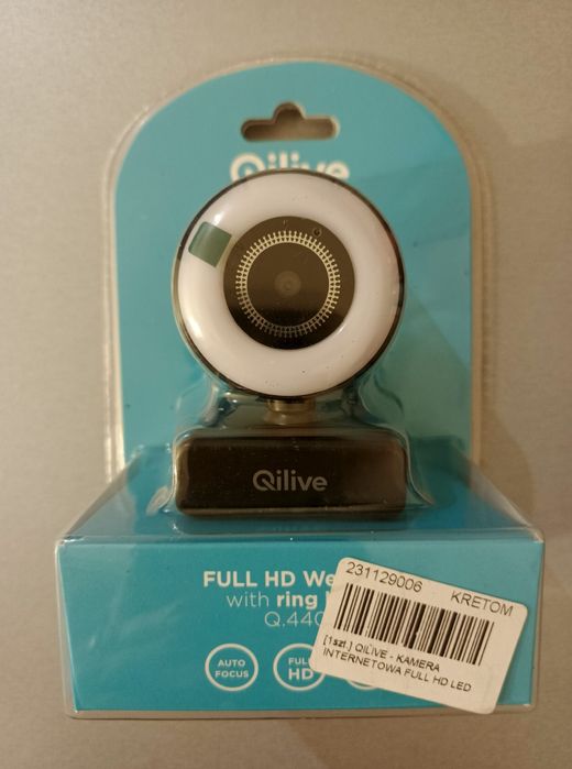 Qilive Kamera internetowa Full HD z pierścieniem oświetleniowym