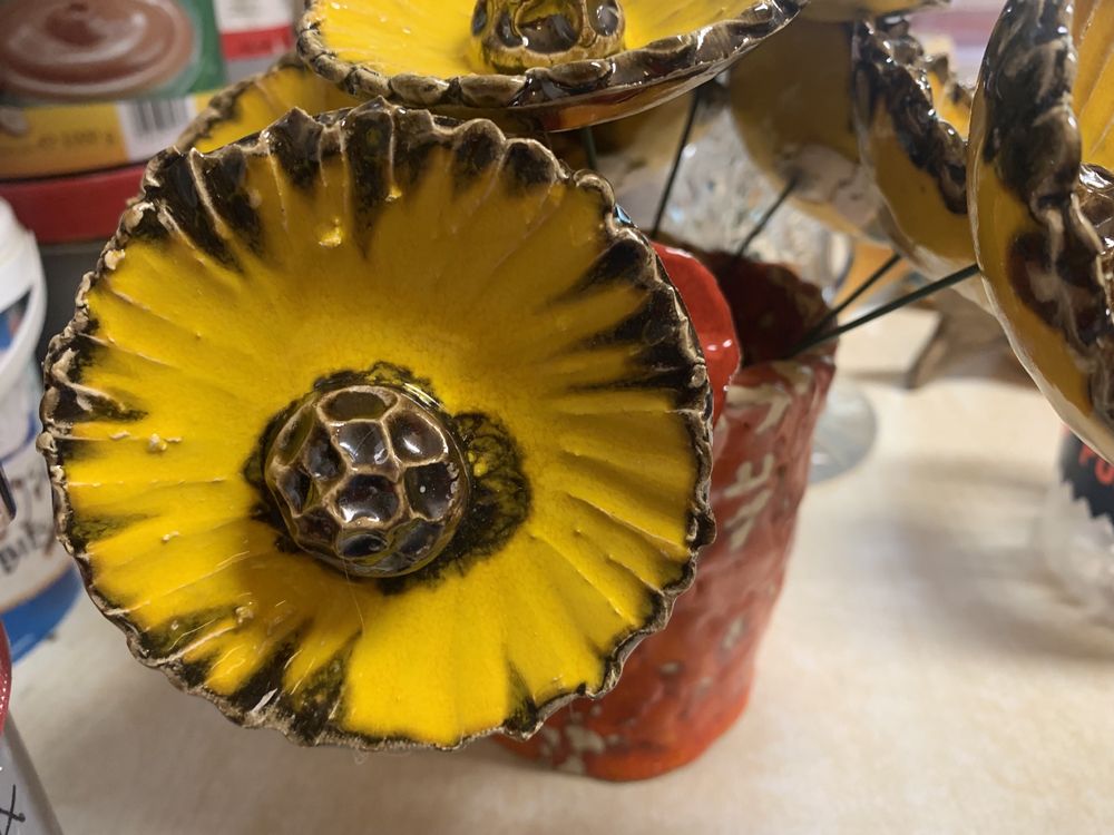 Kwiat ceramiczny słonecznik