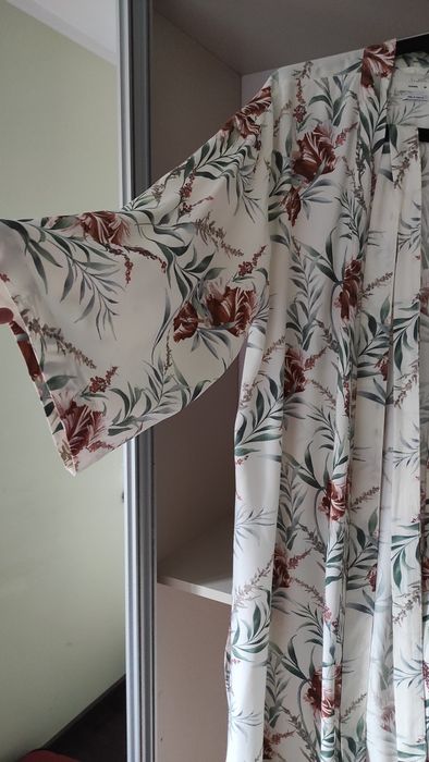 Kobiece eleganckie kimono szlafrok Festiwal wiskoza rośliny kwiaty