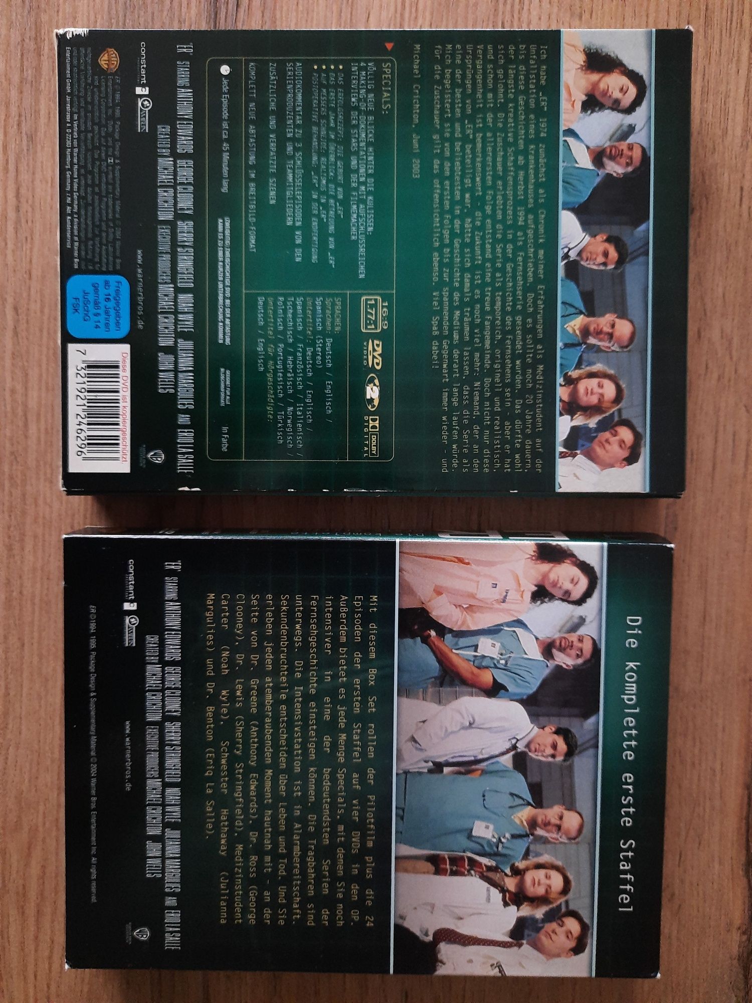 Komplet DVD ER: Sezony 1-15 (Ostry Dyżur) wydanie niemieckie