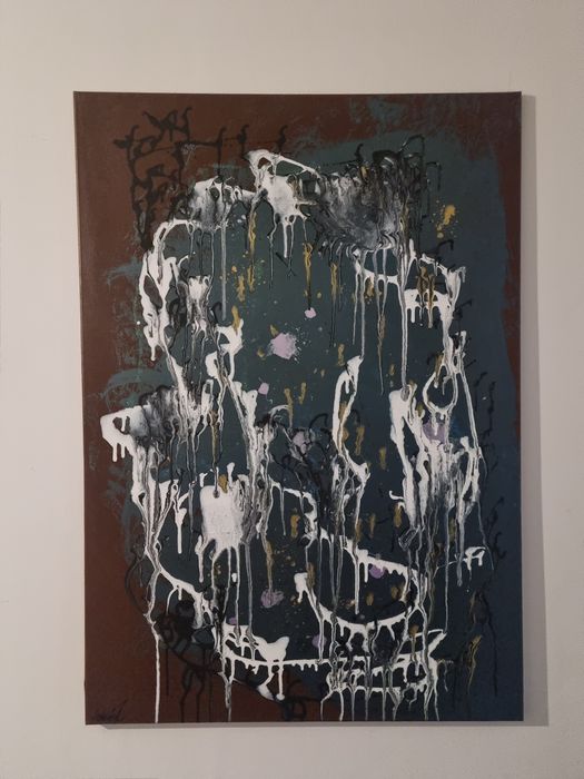 Oryginalny obraz abstrakcyjny – ręcznie malowany, 70x100 cm.