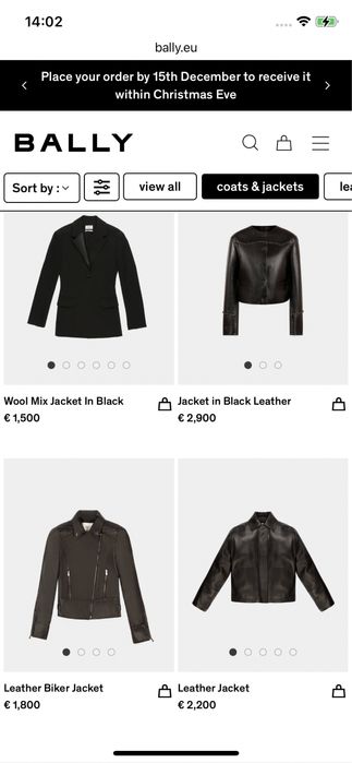 Кожаная куртка Bally s-m оригинал