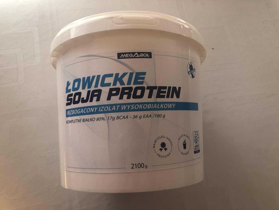 Łowickie Soja Protein 2100g Białko Megabol SPI malina