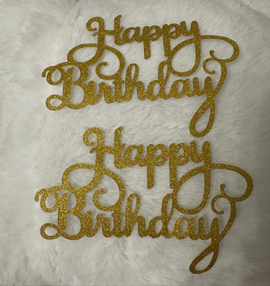 Топер на торт, прикраса з днем рождения, народження, happy birthday