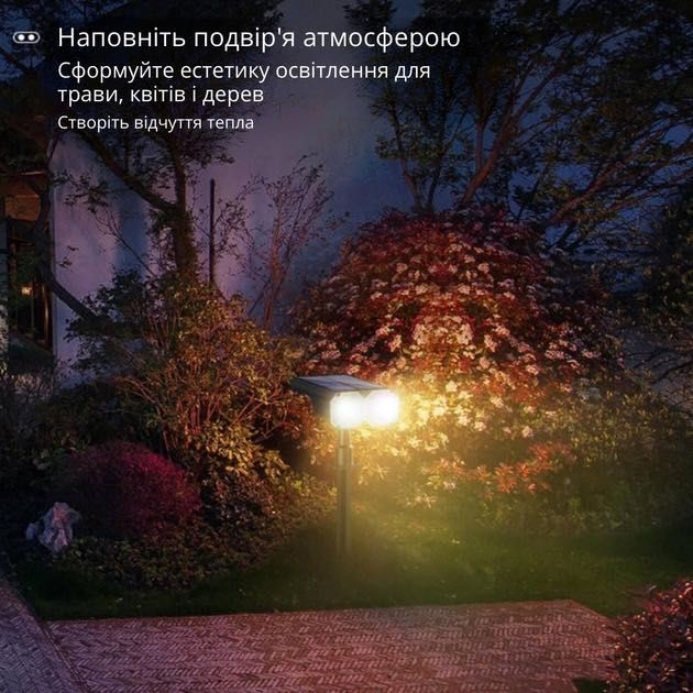 Вуличний світильник на сонячній батареї з датчиком руху (LL06)