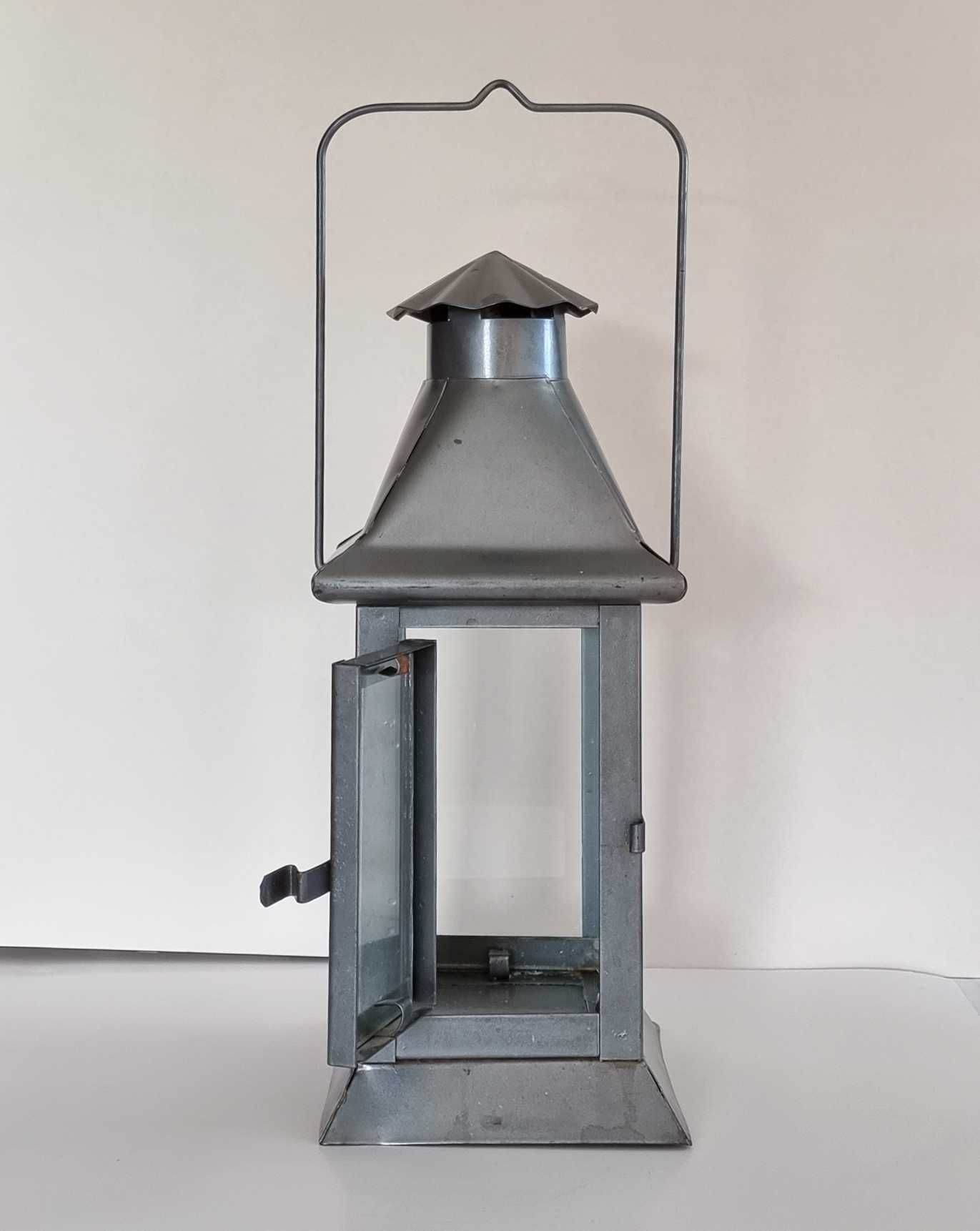 Metalowy lampion latarenka industrialny loft