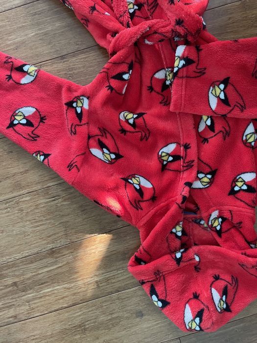 Szlafrok polarowy angry birds z paskiem r 128